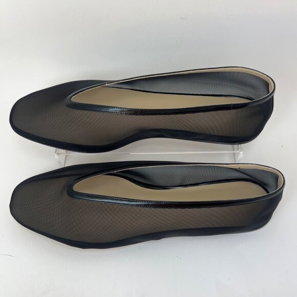 Le Monde Beryl Luna Mesh Slippers Black Ballet Flats Women Size 41 - Picture 3 of 15